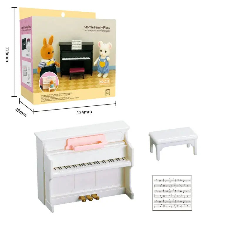 Dollhouse Furniture Set For Bathroom Kitchen Laundry With Fridge And Washing Machine Miniature Pretend Play Toys