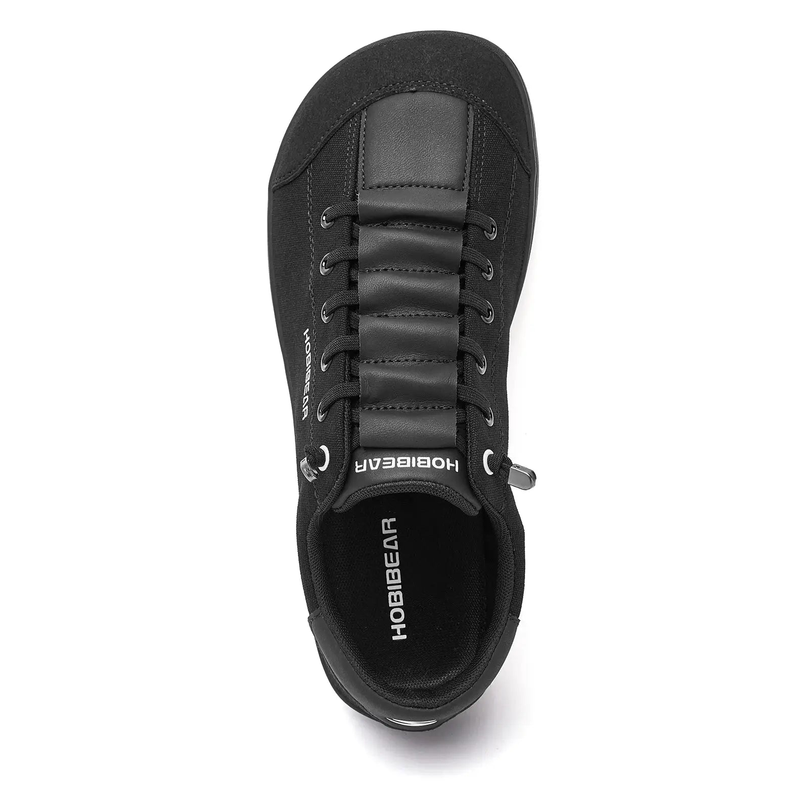 HOBIBEAR black wide-toe barefoot sneaker, minimalist canvas walking shoe by Simples Market