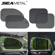 Seametal Car Sun Shade Side Window Curtain Front Rear Universal Fit UV Blocking Suction Cup Sun Protection