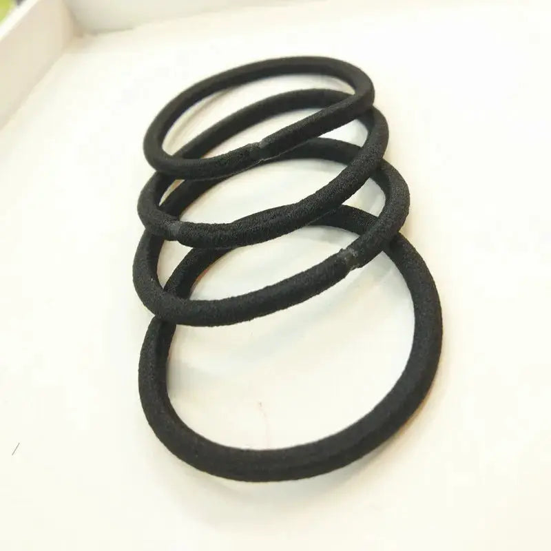 4mm Elastic Hair Ties Bands No Damage Nylon Mix Colors Bulk Pack 10 Or 50 Pcs For Men Women Girls And Boys