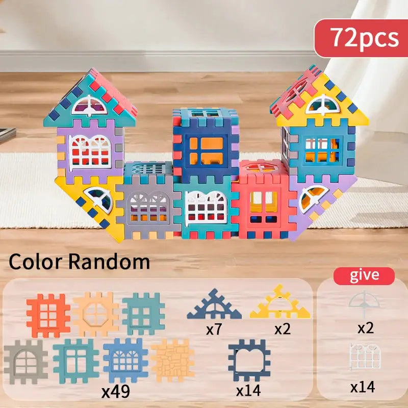 Large Scale Building Block Set For Kindergarten Children Boys And Girls Window Design And House Construction