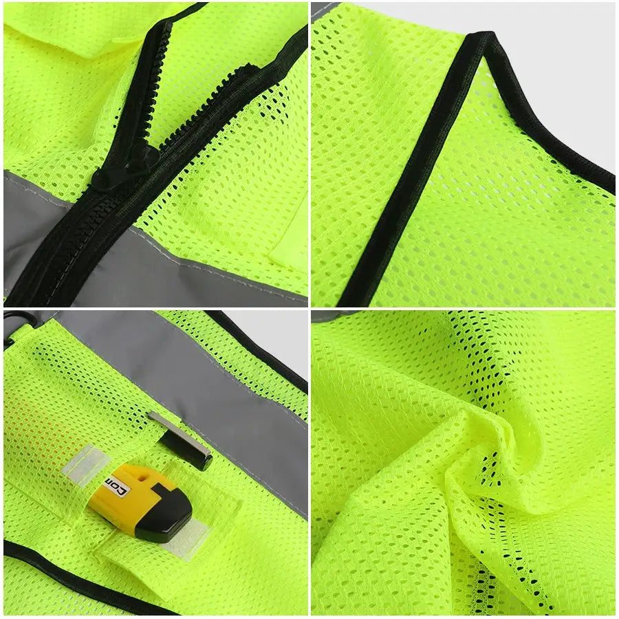 High Visibility Safety Vest Adjustable for Running Cycling Outdoor Traffic Night Security