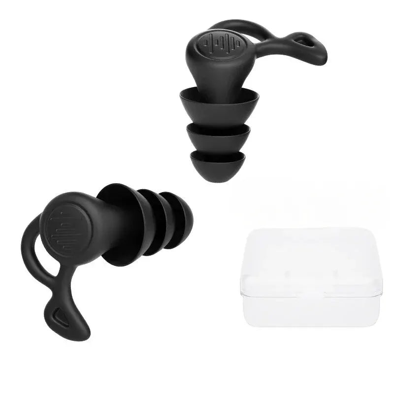 AquaShield 3 Layer Anti Noise Silicone Reusable Earplugs Waterproof Comfort For Sleeping Swimming Diving And Surfing