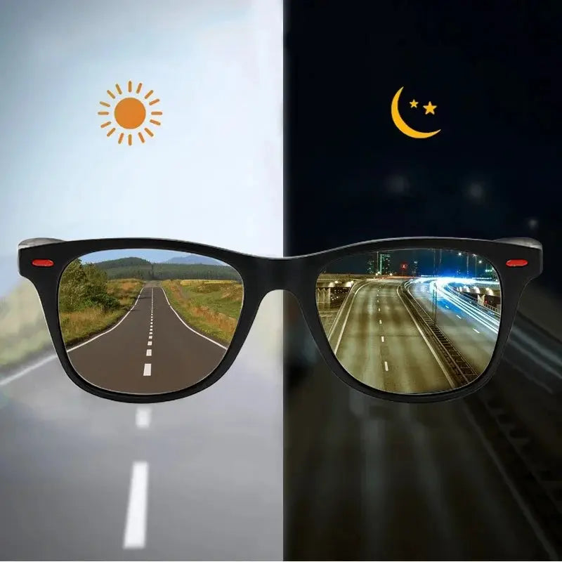 VisionGuard Night Vision Glasses Polarized Sunglasses For Men With UV400 Protection And Day Night Driving