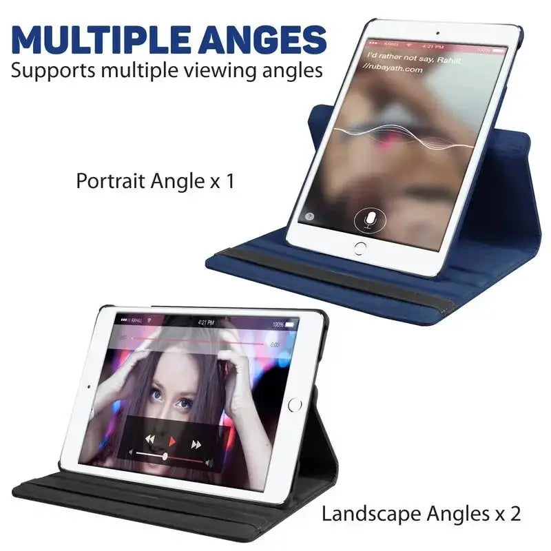 LuxeCase Leather Stand Cover For iPad 9.7, 10.2, 10.9 And 11 Inch Models With Full 360 Degree Rotation