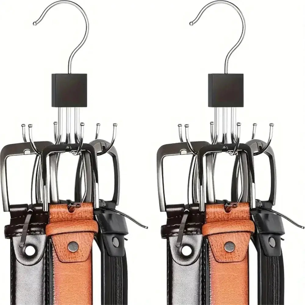 360 Degree Rotating Hanger Hook Claw Organizer For Belts And Ties