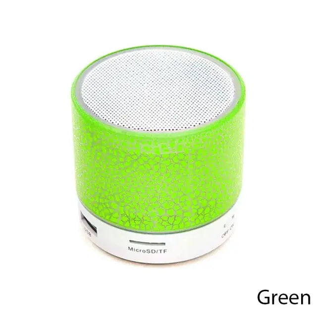 Mini Portable Wireless Bluetooth Speaker With LED Lights Crack Appearance Design Hands Free Hi Fi Audio