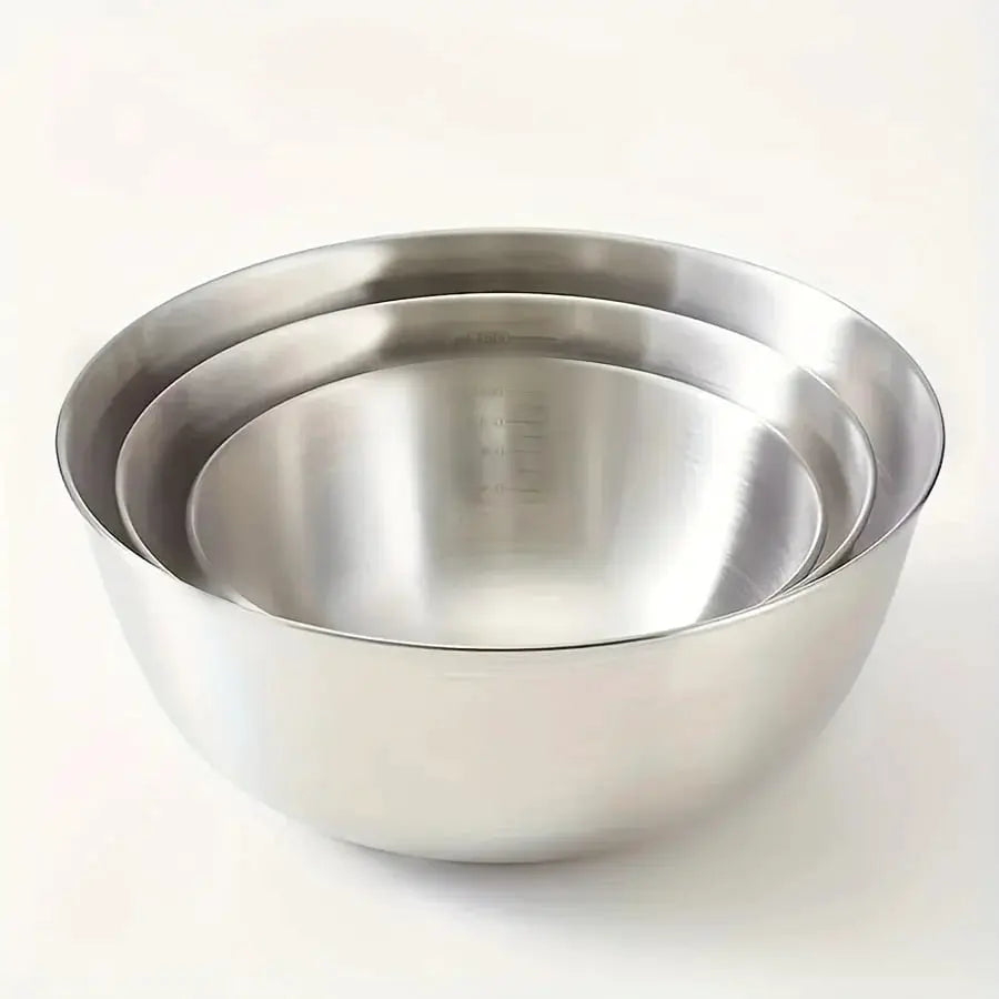 Stainless Steel Mixing Bowl With Integrated Scale Large Capacity For Cooking And Baking