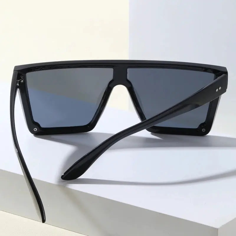 Unisex Large Frame One Piece Sunglasses Retro Style 2024 Trendy Driving Street Photography Eyewear