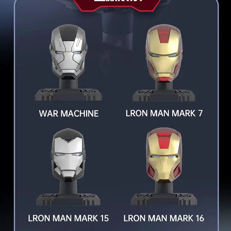 Original Iron Man Helmet Mask 9 Styles War Machine MK16 MK42 MK85 Tony Stark Diy Model Action Figure Assembled Gift