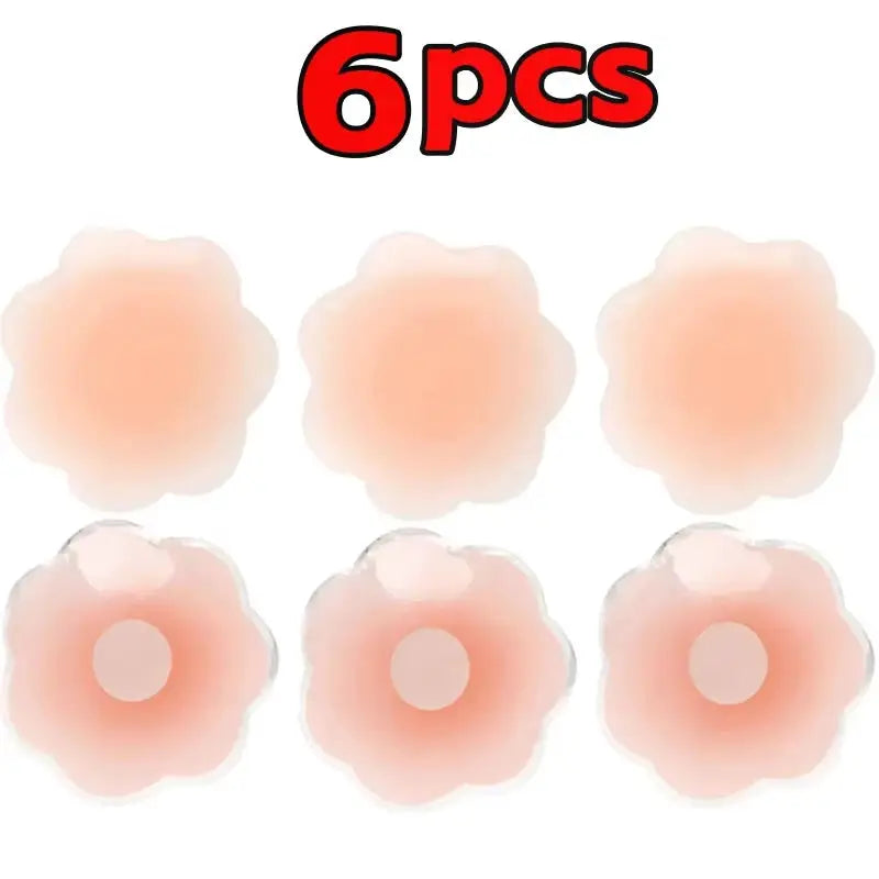 Reusable Silicone Nipple Covers For Women Soft Nipple Pasties Breast Petals Invisible Under Clothing Strapless Bra