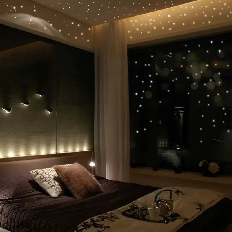 407 Pcs Luminous Wall Stickers Glow In The Dark Star Decor Kids Room