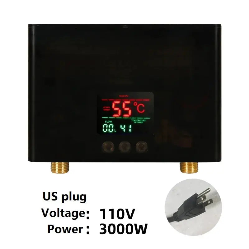 Kbxstart 110V to 220V Instant Wall Mounted Water Heater 3000W and 5500W for Bathroom and Kitchen