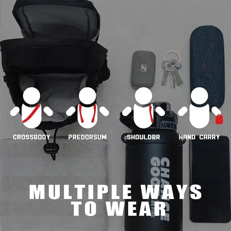 Magnetic Gym Bag With Phone Pocket And Water Bottle Pouch Organizer