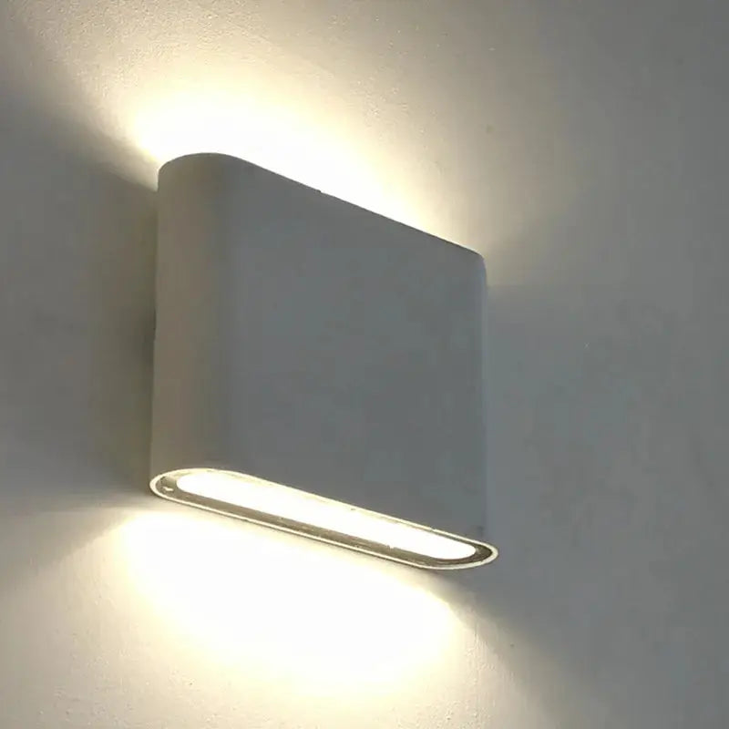 Simples Market LED wall light; white aluminum outdoor waterproof wall lamp