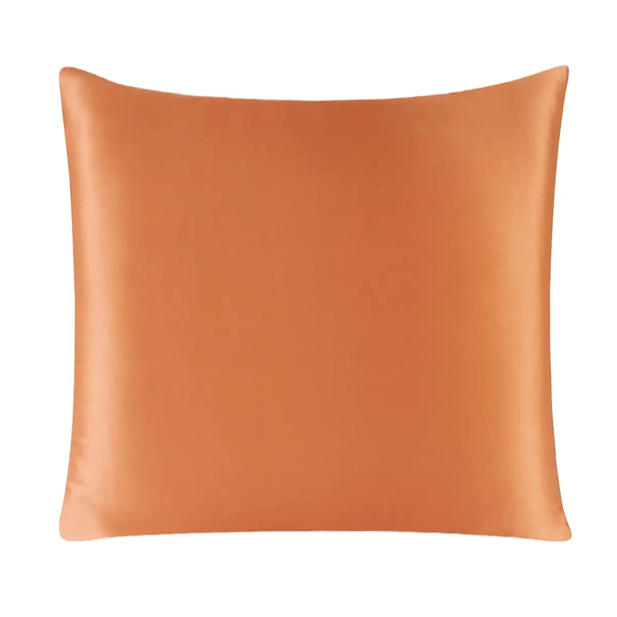 Simples Market 100% silk pillowcase with zipper, copper-orange solid color, available in 40x40 cm and 80x80 cm