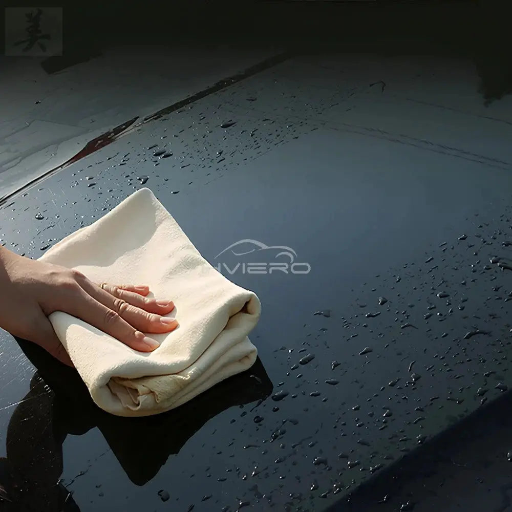 Chamois leather cloth, Simples Market, 40x70cm, white, free-shape car detailing cloth with high absorbency