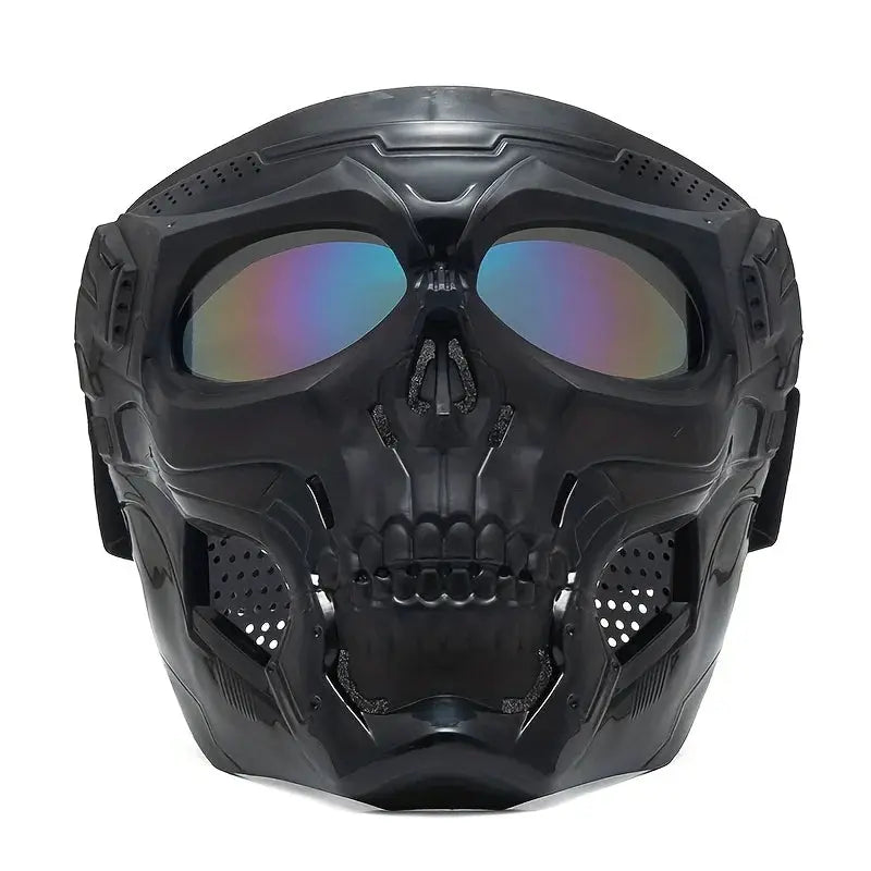 IronPulse Skull Mask Goggles Windproof Tactical Face Shield for Motorcycle Riding and Outdoor Sports