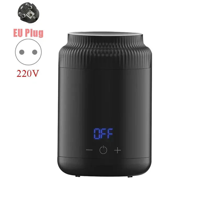 Wax heater, black 40W high-power, digital display with touch controls and 220V EU plug.