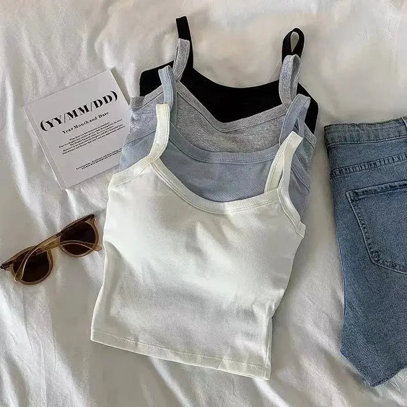 NovaLuxe Women Crop Top Sleeveless Breathable Cotton Poly Knit For Sexy Fit And Everyday Comfort