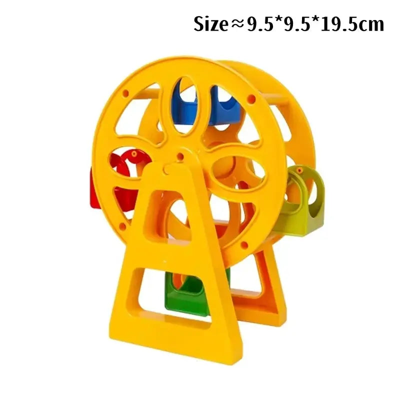 Big Building Blocks Duplo Compatible Large Brick Ferris Wheel Seesaw Slide Swing Educational Toy For Kids