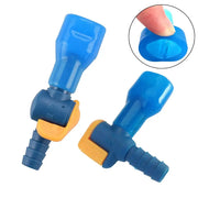 Replacement bite valve set for hydration packs by Simples Market, blue with orange switch, 2-pack
