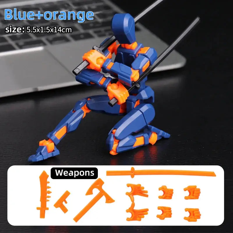 Multi Jointed Movable Shapeshift Robot 3D Printed Mannequin Dummy Action Figure Display Model 14cm for Kids Adults Gifts