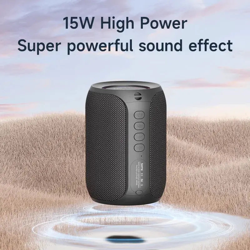 ZEALOT-S32PRO Bluetooth speaker, 15W high-power outdoor wireless sound, black with LED light by Simples Market