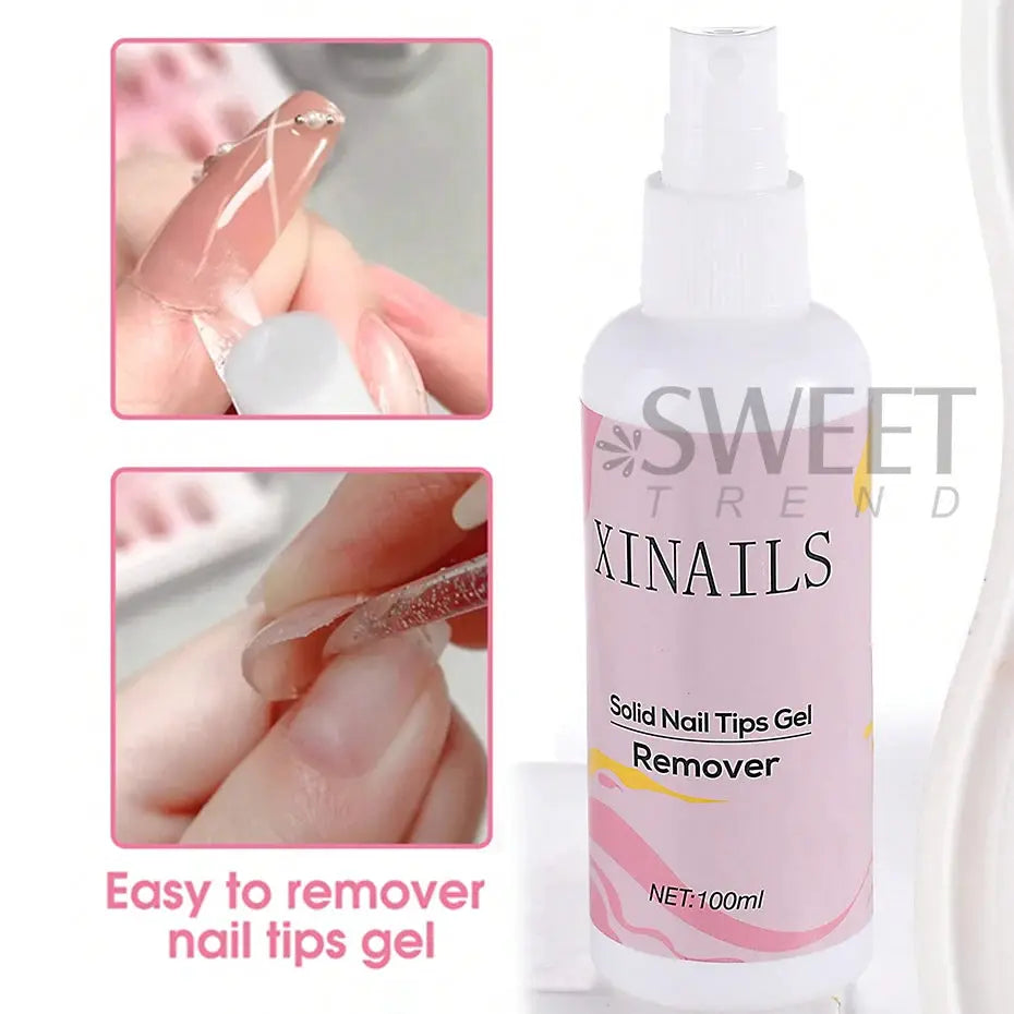 NailEase Gel Remover For False Nails 100ml Non Acetone Formula Softens Press On Nails Safely