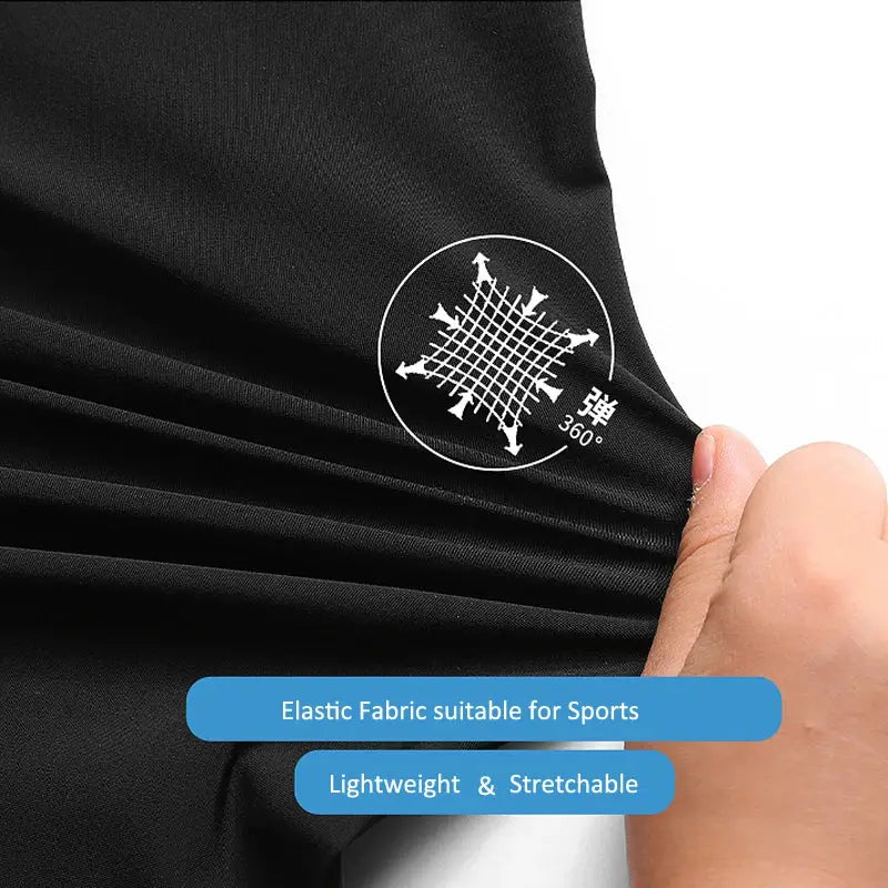 Men's sports shorts by Simples Market, black elastic waist, breathable quick-dry fabric.