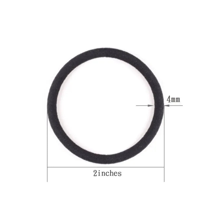 4mm Elastic Hair Ties Bands No Damage Nylon Mix Colors Bulk Pack 10 Or 50 Pcs For Men Women Girls And Boys