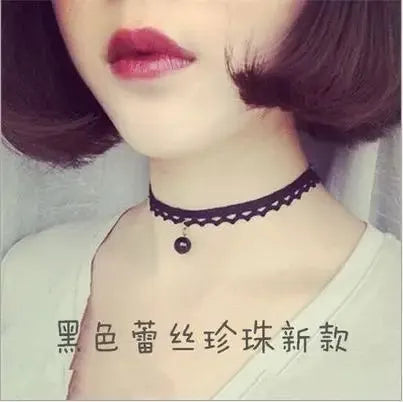 Wholesale Bijoux Love Vintage Triangle Geometry Tattoo Waterdrop Clavicle Choker Necklace For Women Chain Jewelry