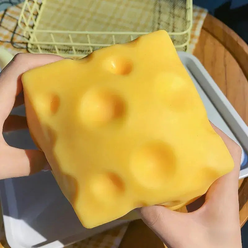 Giant Extra Large Cheese Squeeze Toy Shapeable Venting Ball Slow Rebound Fidget Toy For Adults Gift