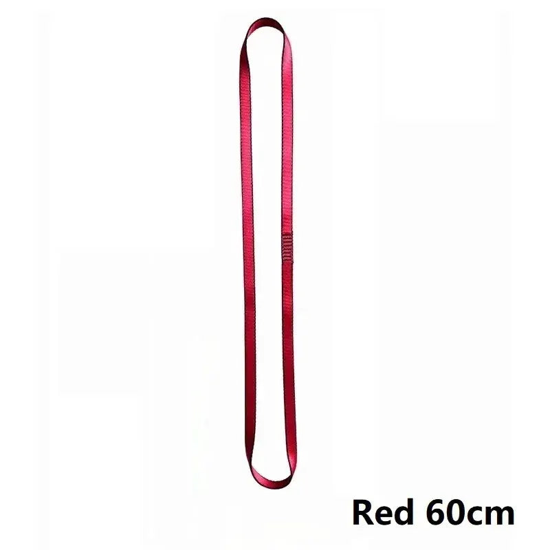 Rock climbing sling belt, red 60cm, high-strength polyester