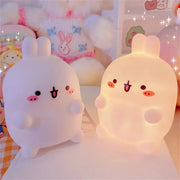 Rabbit Night Light Battery Powered LED Table Lamp For Bedroom No Plug Required Cozy Atmosphere