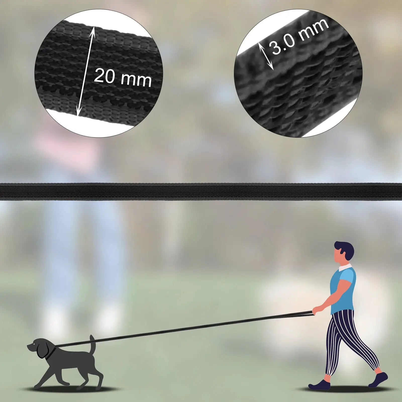 Altrapet Dual Color Latex Silk Dog Leash For Training And Walking With Multiple Lengths 1.5M 2M 3M 5M 10M 15M
