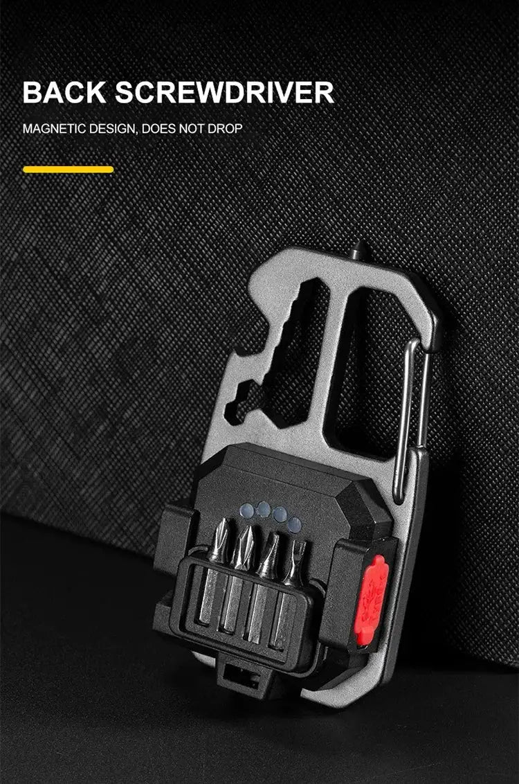 Simples Market COB keychain work light with battery display, rechargeable black-gray portable LED for camping