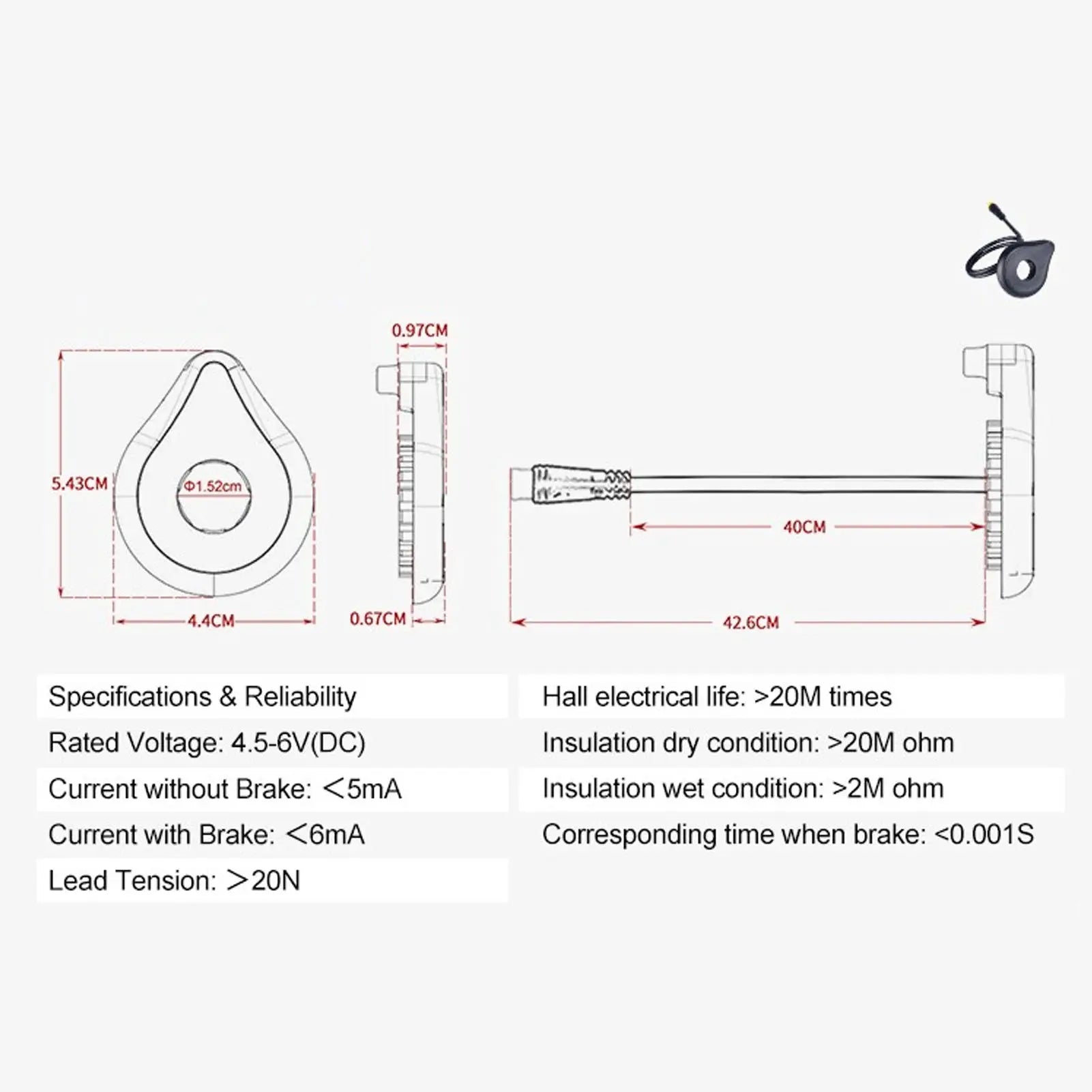 Pedal Assistant Sensor Waterproof Interface With 12 Magnets High Accuracy For Electric Bikes Easy Installation