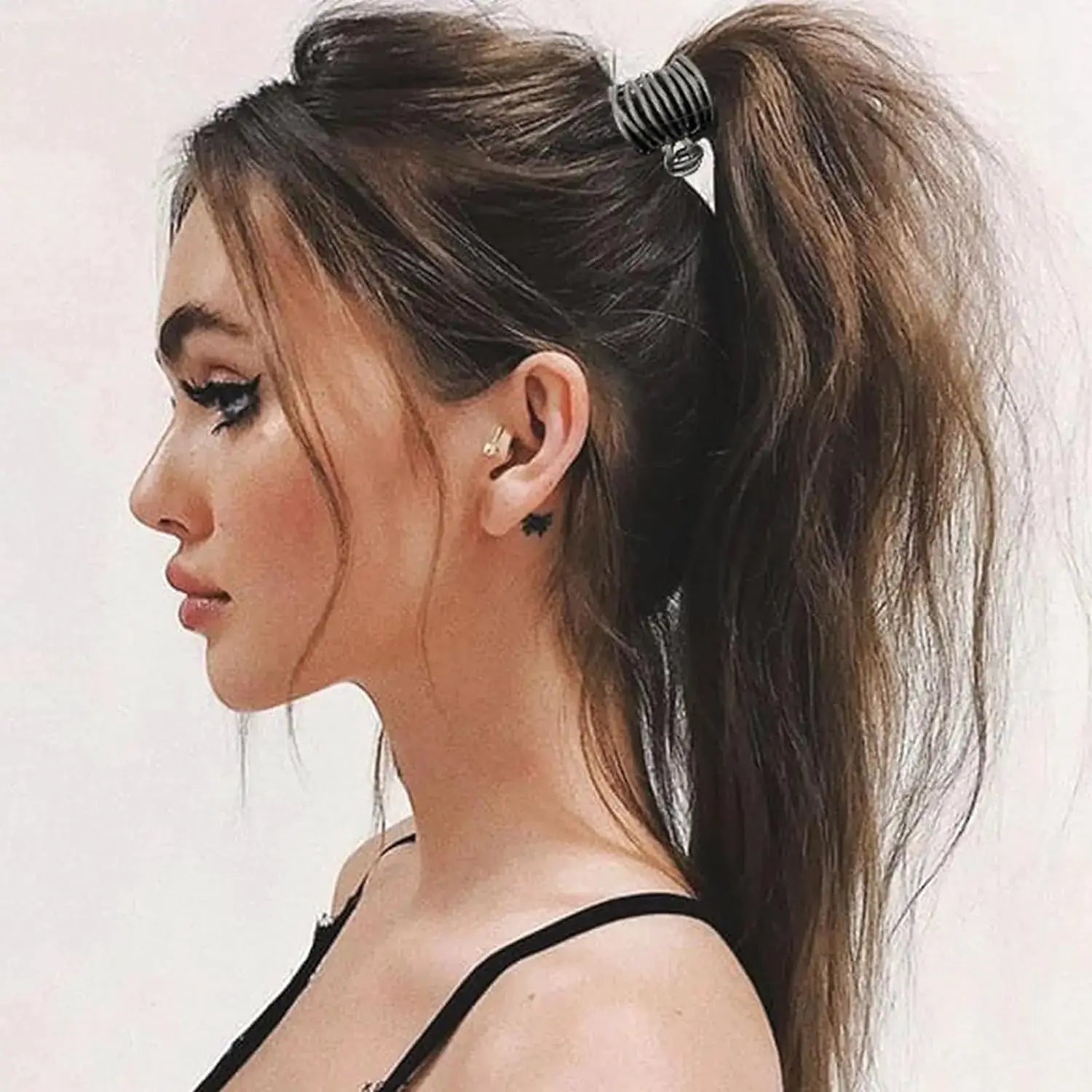 Gold Color Hollow Geometric Hair Clips Set Metal Hair Claw Cross Design Hairpins Headband For Women