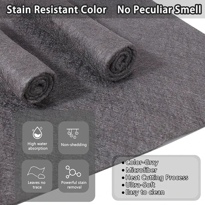 Simples Market set of two gray microfiber cleaning cloths for glass, reusable lint-free rags