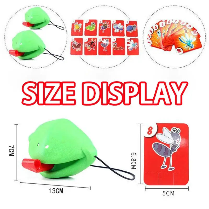 Frog Lizard Mask Wagging Tongue Card Licking Board Game For Parties Family Fun Antistress Desktop Puzzle Toy