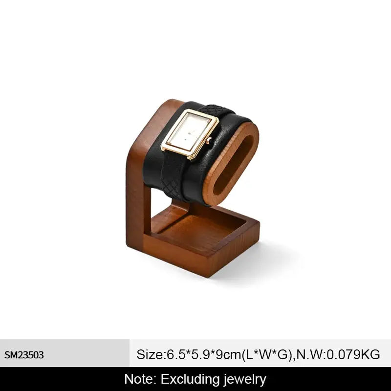 WoodTen Solid Wood Watches Display Stand Elegant Jewelry Organizer For Watches Necklaces Bracelets Bangles