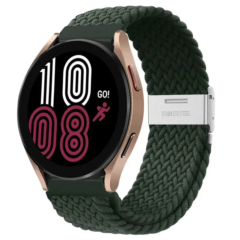 20mm 22mm Nylon Band for Samsung Galaxy Watch 6 5 4 40/44mm 5Pro Active 2 Gear S3 Braided Elastic Bracelet for Huawei GT2/3 4Pro