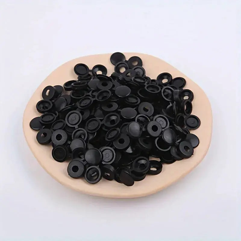 50 Pack Hinged Plastic Screw Covers Snap Over Caps For Furniture Decor And Woodworking Finish