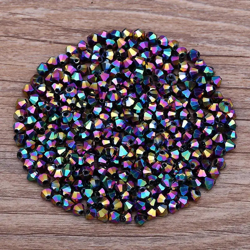 300Pcs Exquisite 4mm Bicone Crystal Beads for Jewelry Making Accessories 061-080