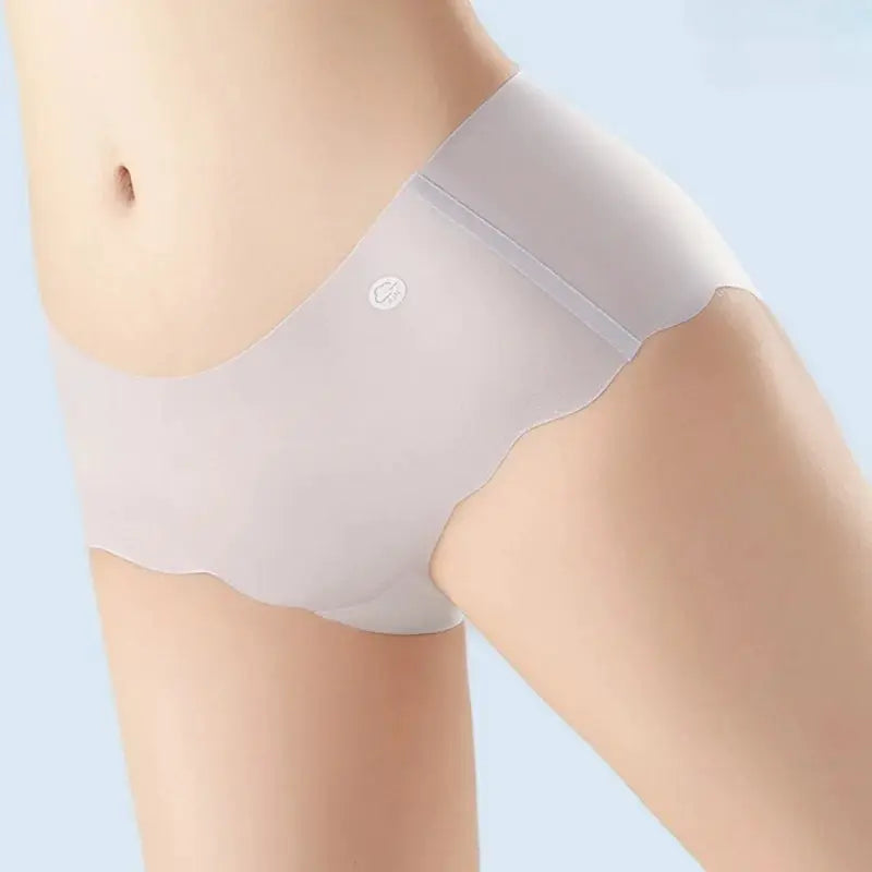 7Pcs Ultra-Thin Panties set by Simples Market; beige ice-silk quick-dry low-rise seamless underwear