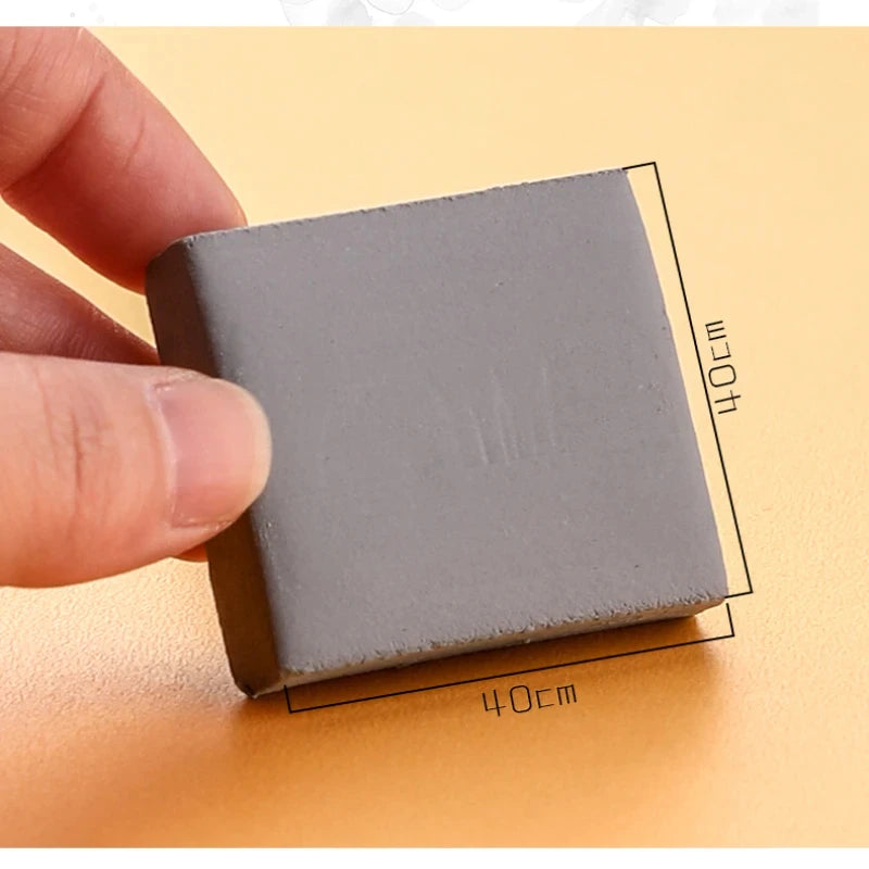 Kneaded eraser, gray, for correcting and lightening charcoal and pastel drawings.