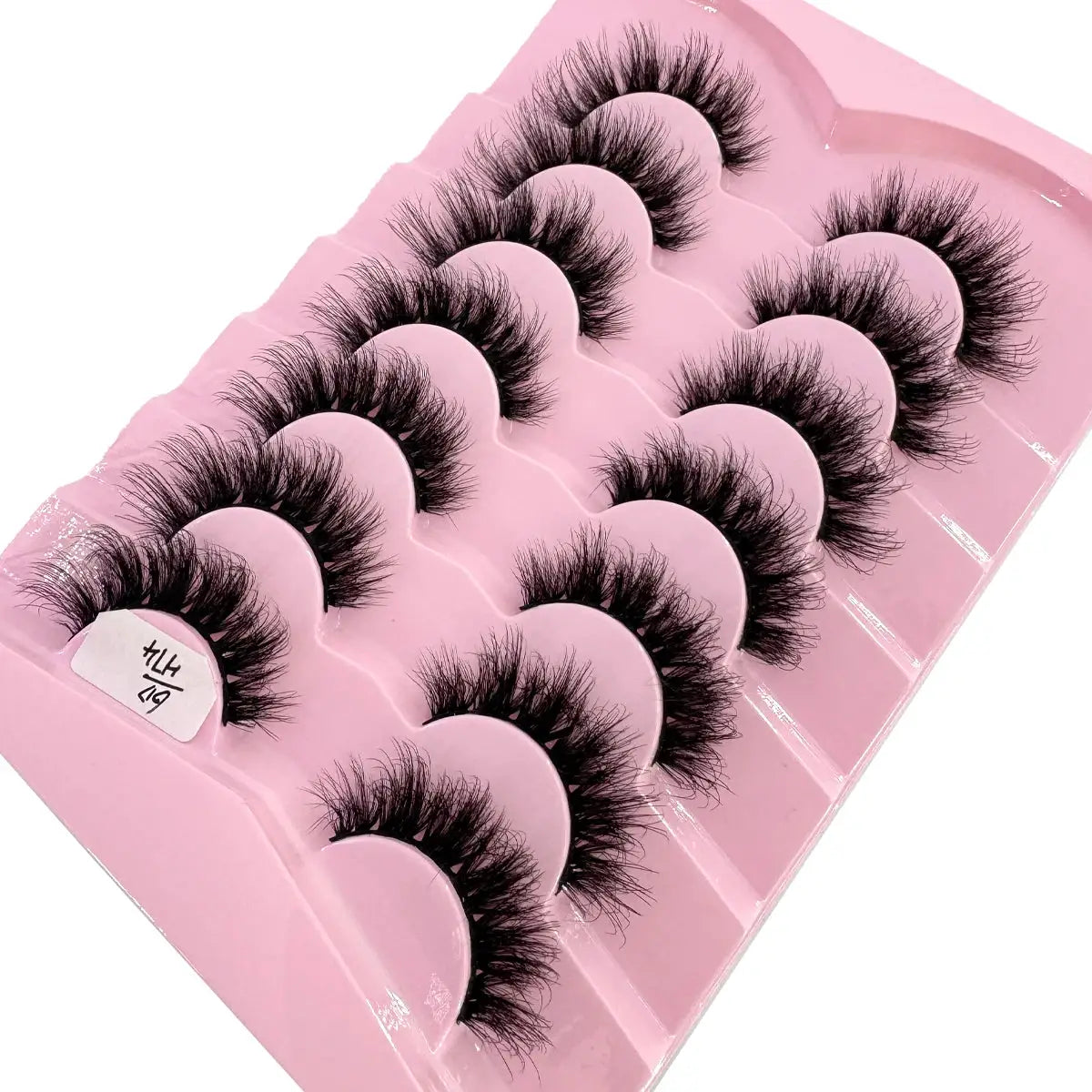 HBZGTLAD 7 Pair Faux Mink Lashes Fluffy Natural Look False Eyelashes Volume Wispy Crossed Thick Fox Eye Cat Eye