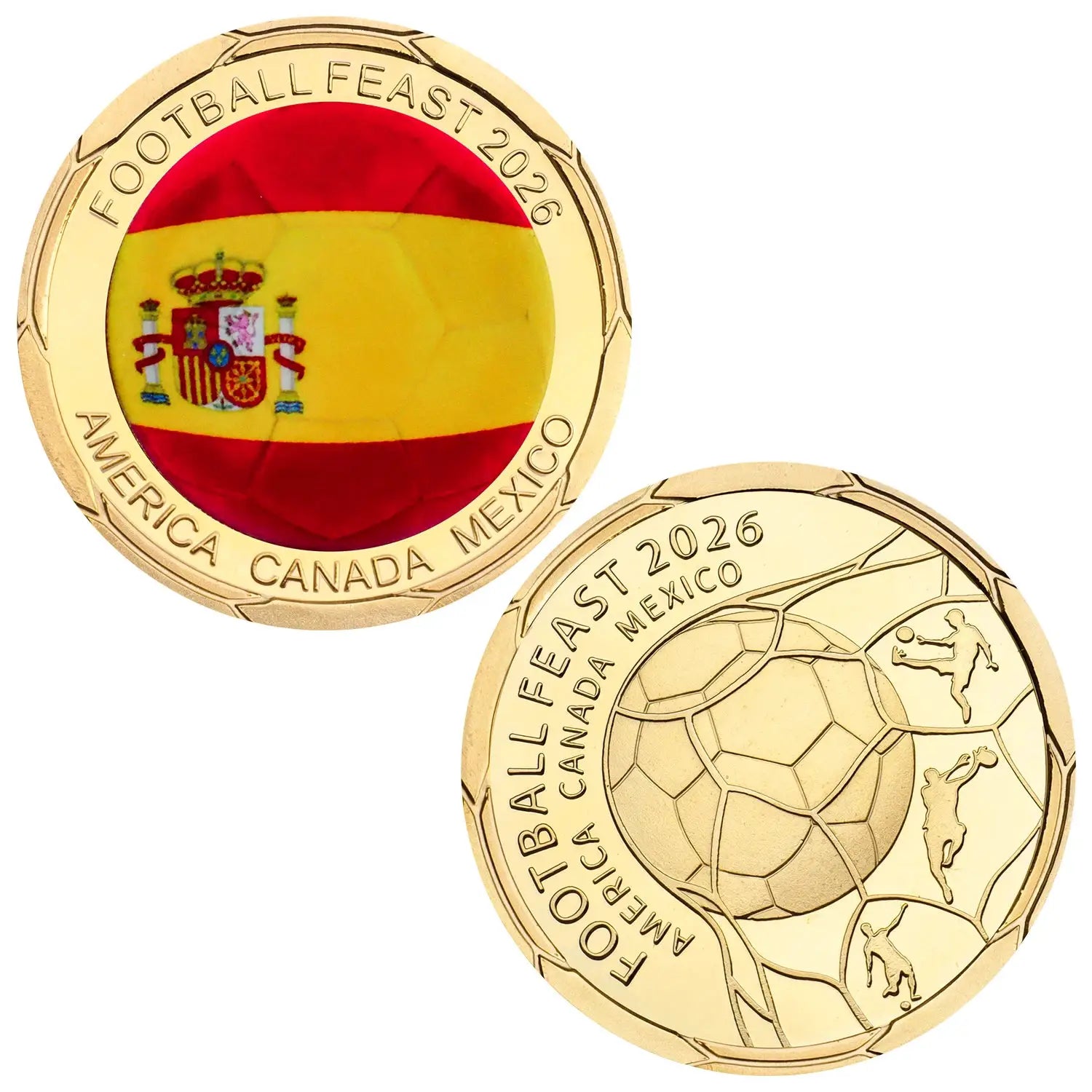 12 Piece Football Commemorative Coin Set in Box 2026 Soccer Souvenirs