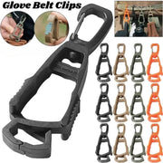 Glove belt clip holder by Simples Market; carabiner-style anti-drop safety clip, multi-color set